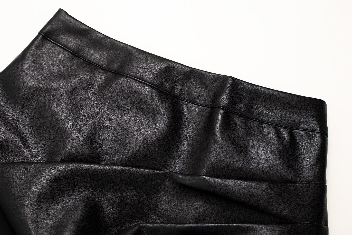 Black irregular skirt 2025 new hot girl style high waist slim a-line hip leather skirt short R0150