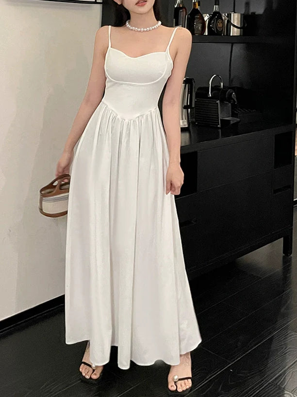 New Fashion Starry Sky Blue Spaghetti Strap Dress Elegant Banquet Dress TP2882