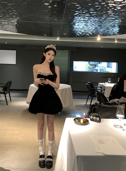 Birthday party small dress skirt high-end niche princess skirt tutu skirt tube top dress R1794