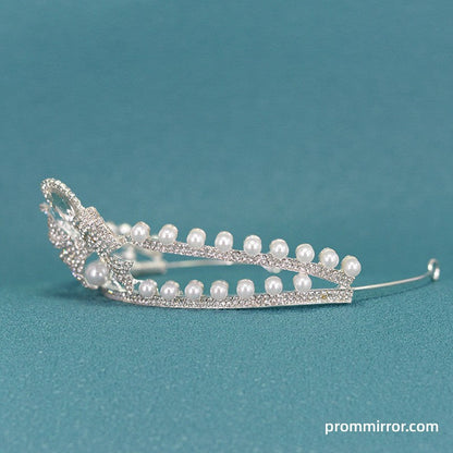 Princess Pearl Bowknot Queen Birthday Crown