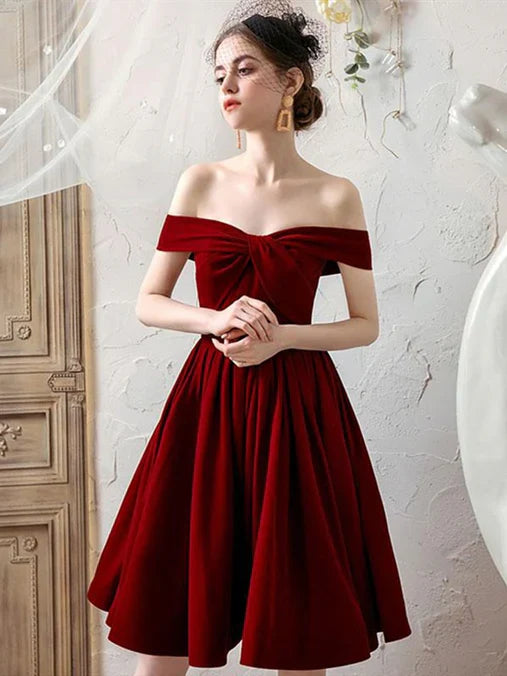 omberprom A Line Off Shoulder Homecoming Dresses Short Prom Dress Elegant Formal Party Dress
