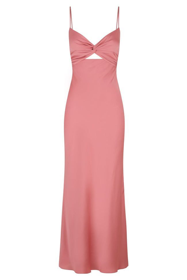 Simple A Line Straps Long Slit Dark Blue Prom Dresses P1249