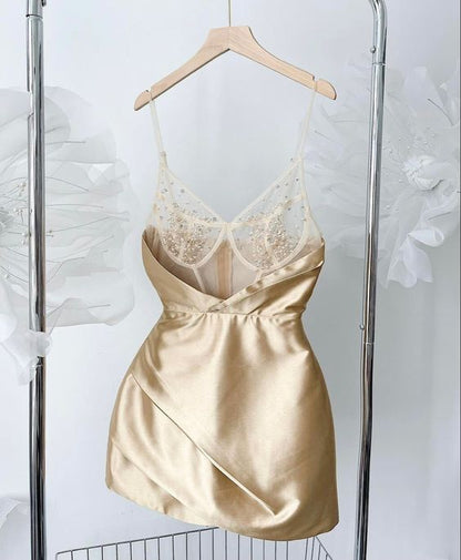 Simple A line Straps 18th Birthday Dresses Short Birthday Outfits P1760