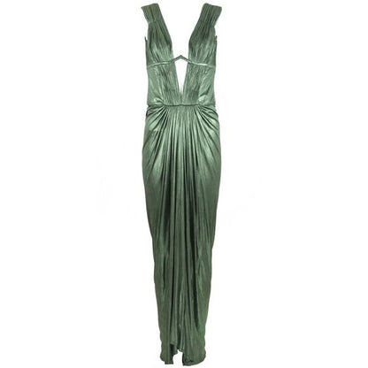 Sexy Sheath V neckline Green Long Prom Dresses P1768