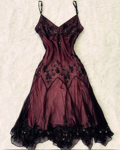 Vintage Beaded Embroidery V-neck Mermaid Prom Dress Party Dress Evening Dress TP4502