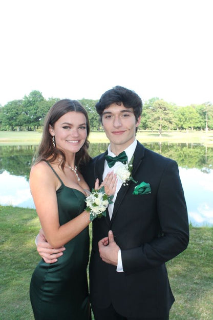 Simple Mermaid Dark Green Backless Long Prom Dresses Formal Dress P2215