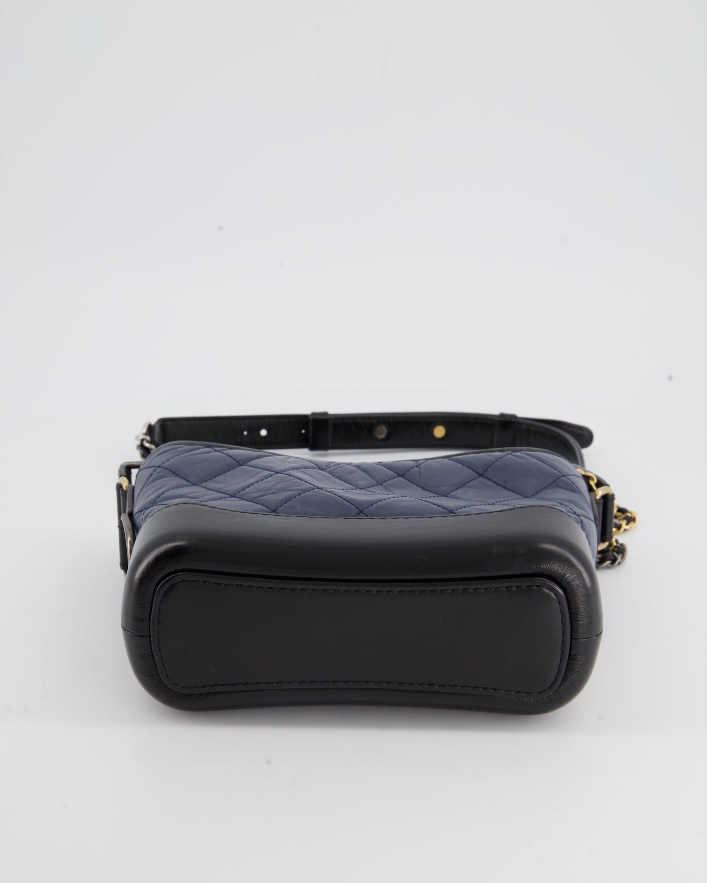 *FIRE PRICE* Chanel Blue & Black Small Gabrielle Bag in Lambskin Leather with Mixed Hardware