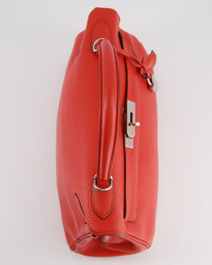 Hermès Kelly Retourne Bag 32cm in Geranium Togo Leather and Palladium Hardware