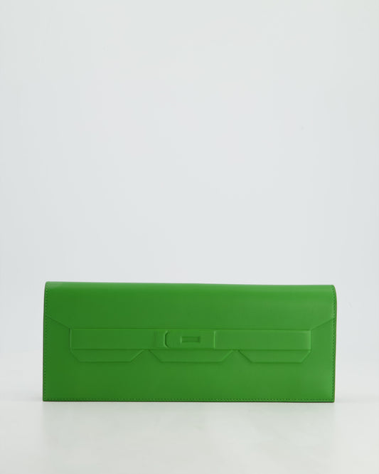 Hermès Birkin Cut Shadow Bag In Vert Yucca Swift Leather