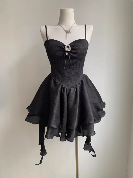 Elegant Temperament Tube Top Suspender Princess 17th Birthday Homecoming Dress P3614