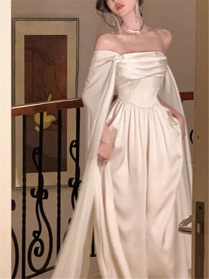 Elegant New Fashion Evening Party Ladies Vestido Vintage Long Prom Dress P895