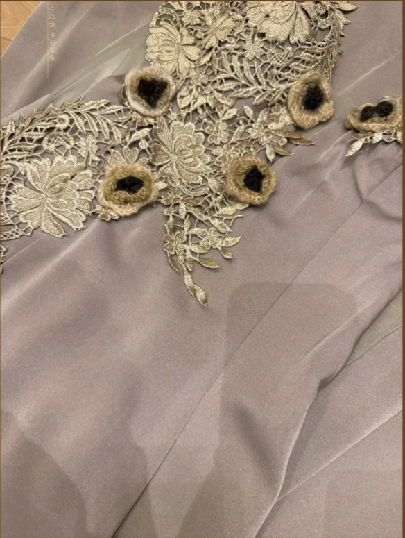 Vintage V Neck Satin Lace Appliques Mermaid Party Dress Evening Gown Long Wedding Guest Dress