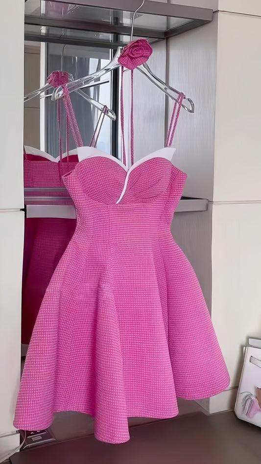 Pink Homecoming Dresses Sweetheart Short Party Dress,AST2020