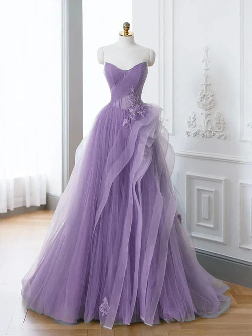 omberprom A-Line Long Evening Dress Off Shoulder Long Prom Dress Lace Prom Dresses