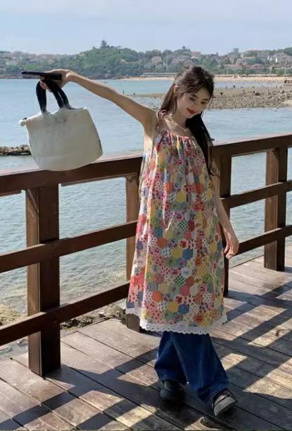 New Stylish Design Beach Holiday Casual Floral Dress TP3015