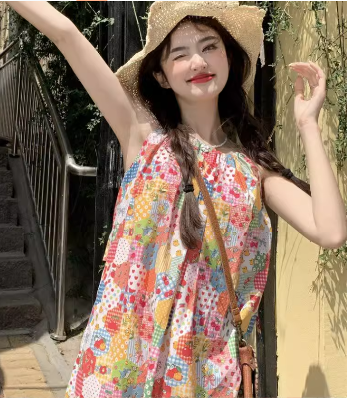 New Stylish Design Beach Holiday Casual Floral Dress TP3015