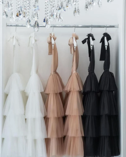 Luxury evening dress with open back, bridesmaid dress, wedding guest dress, birthday woman dress, tea length woman dress   S2324