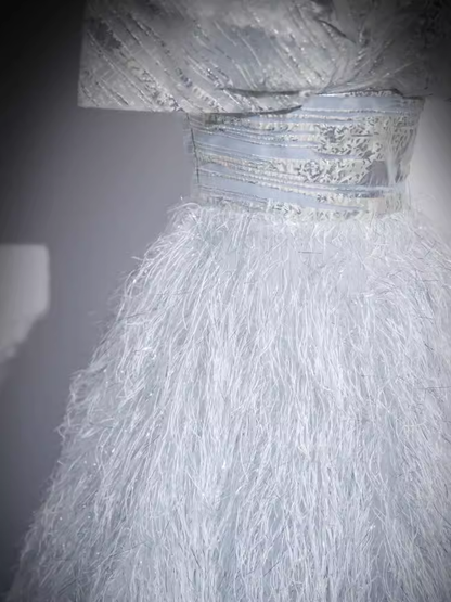 A line Off The Shoulder Evening Party Dress Sleeveless Prom Dress P776