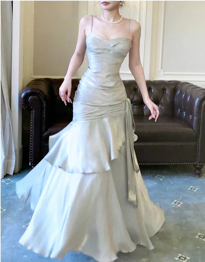 omberprom Elegant Straps Vintage Sheath Long Prom Dress Charming Evening Party Dress Formal Dress Wholesale