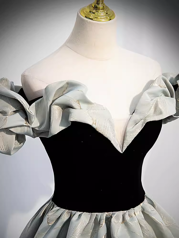 Pretty A line Off The Shoulder Satin Long Evening Party Dress Prom Dresses PD0051