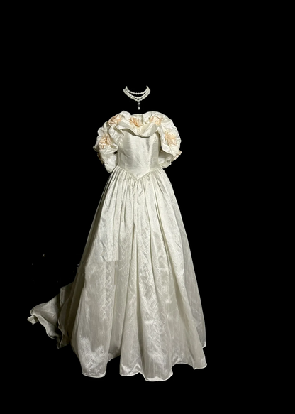 Classy Ball Gown Off The Shoulder Lace Ivory Long Wedding Dress Bridal Dresses