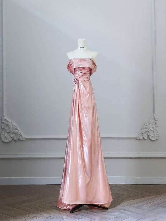 Pretty A Line Off The Shoulder Sequin Pink Long Prom Dresses Evening Gowns