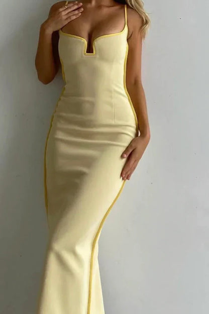 Sexy Mermaid Satin Straps Prom Dress 21th Birthday Outfits P745
