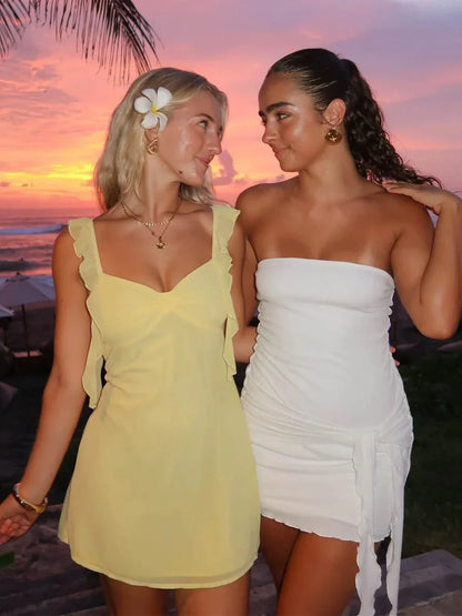 Simple Chiffon Ruffle Homecoming Dresses Short Hoco Party Dress,AST2069