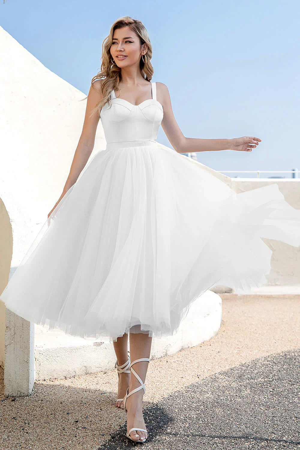 Sky Blue Tulle Cocktail Dress Tulle Homecoming Dresses