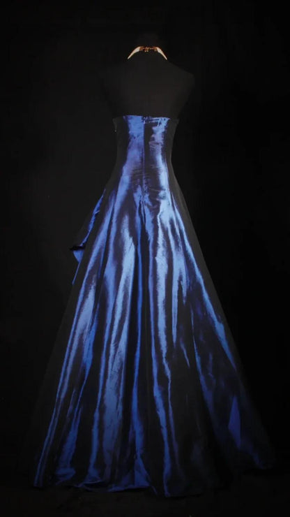 Strapless Purple Beaded Prom Dress Formal Party Dress Evening Dress,AST2279
