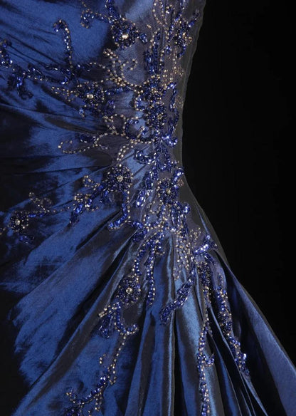 Strapless Purple Beaded Prom Dress Formal Party Dress Evening Dress,AST2279