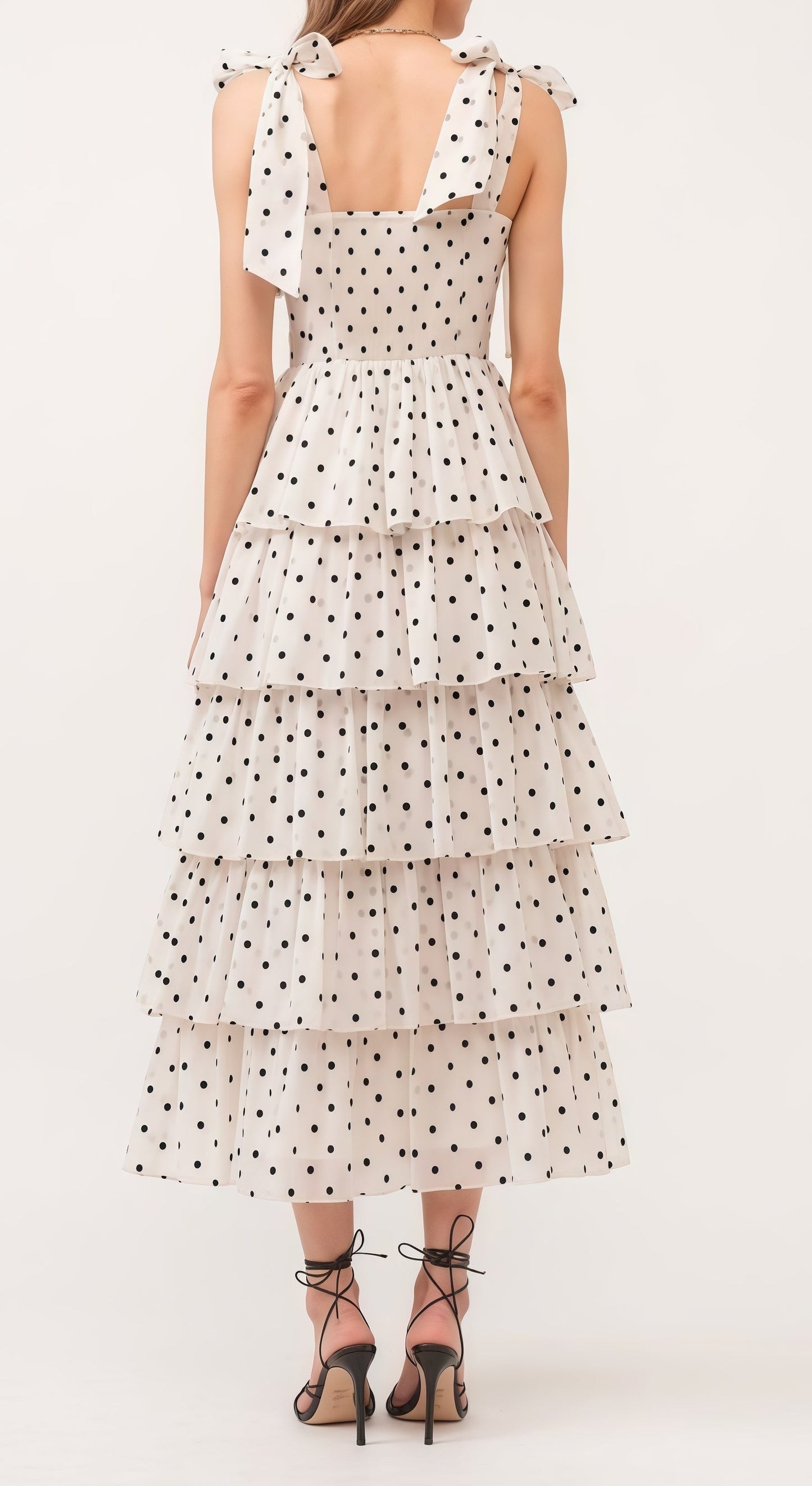 Sweet Chiffon Ruffle Prom Dresses Dots Evening Party Dress Plus Size,AST1876
