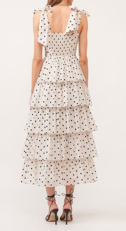 Sweet Chiffon Ruffle Prom Dresses Dots Evening Party Dress Plus Size,AST1876