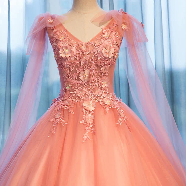 omberprom Sweet 16 Formal Tull Gown with Lace Prom Dresses Charming A Line Wholesale