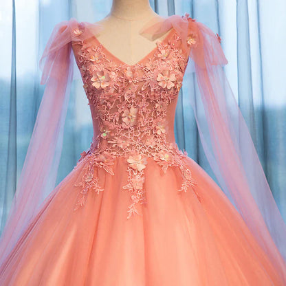 omberprom Sweet 16 Formal Tull Gown with Lace Prom Dresses Charming A Line Wholesale