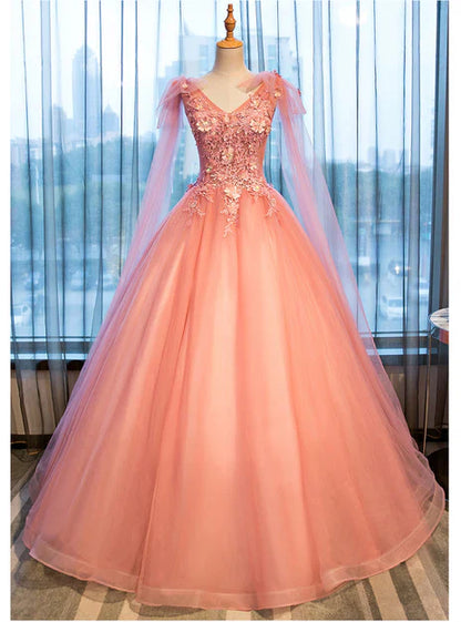 omberprom Sweet 16 Formal Tull Gown with Lace Prom Dresses Charming A Line Wholesale