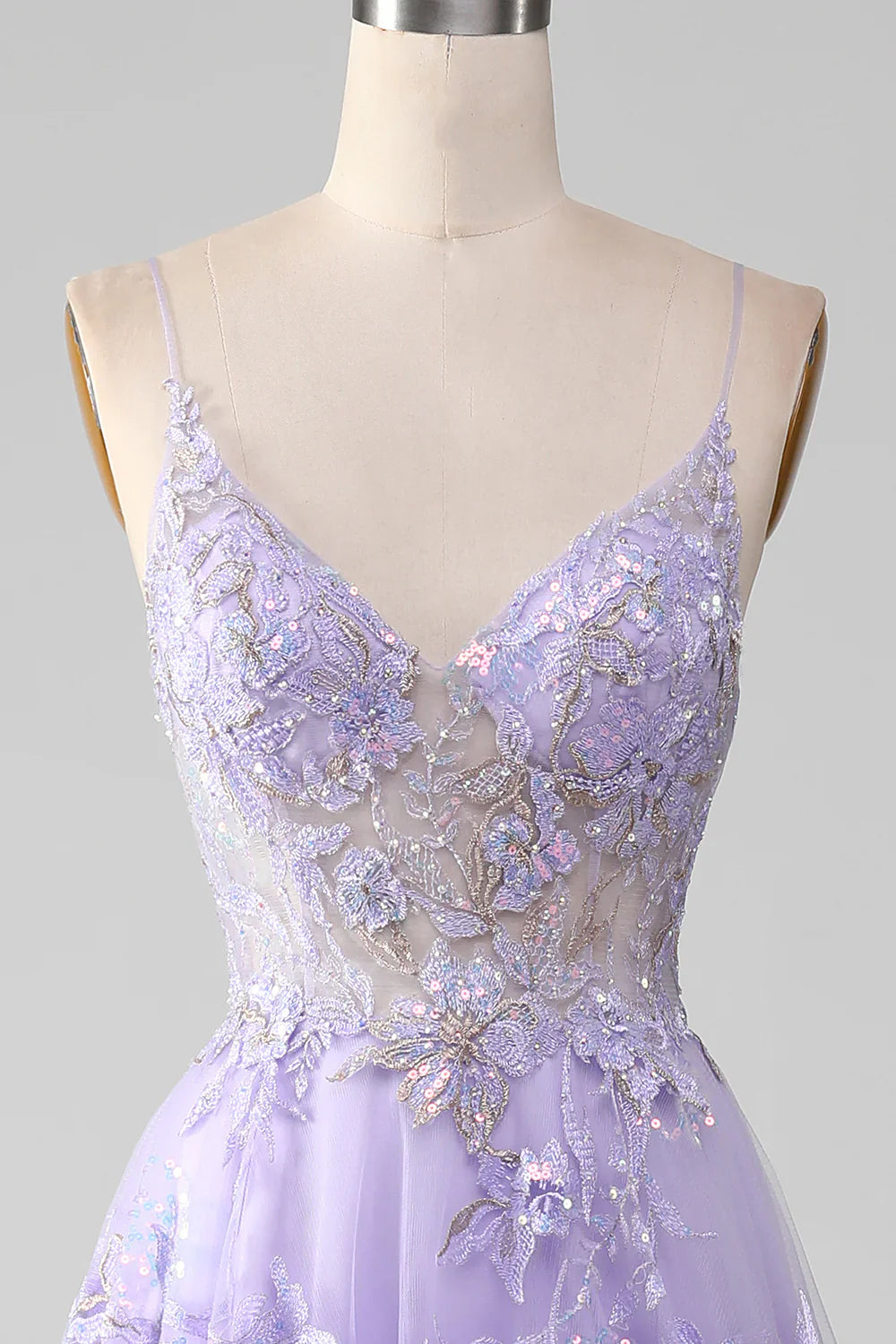A-Line Sequins Prom Dress with Embroidery TP1374