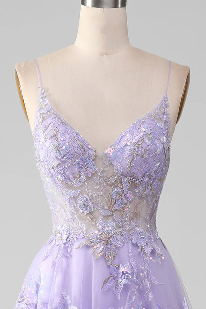 A-Line Sequins Prom Dress with Embroidery TP1374