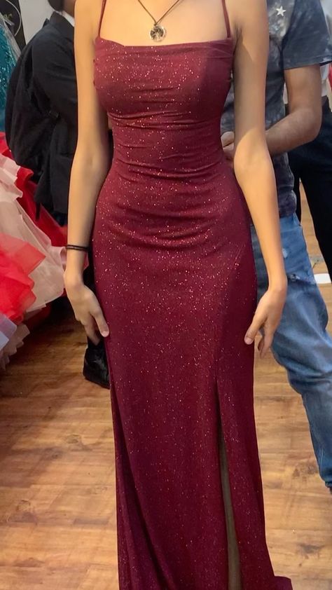 Sexy Mermaid Off-shoulder Burgundy Slit Floor-length Prom Dress Evening Dress TP2581
