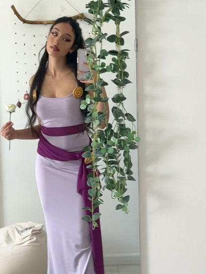 Charming Purple Strapless Mermaid Long Prom Dress Evening Dress TP2617
