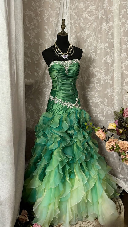 Vintage Sheath Grape Long Prom Dresses Tiered Tulle Strapless Quinceanera Dresses Sweet 16 Dresses,AST2281