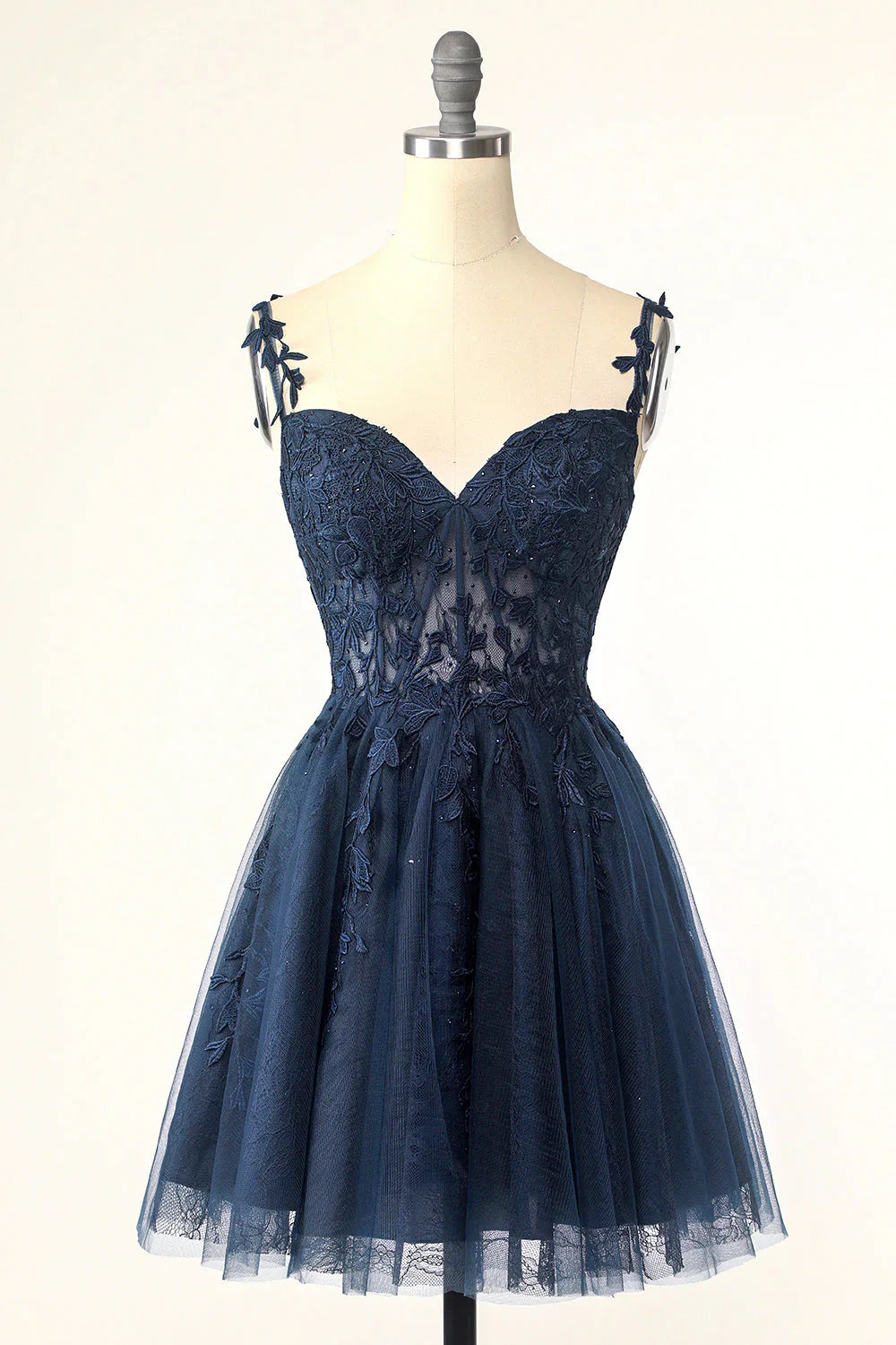 omberprom A Line Short Homecoming Dress Spaghetti Straps Mint Evening Dress with Appliques