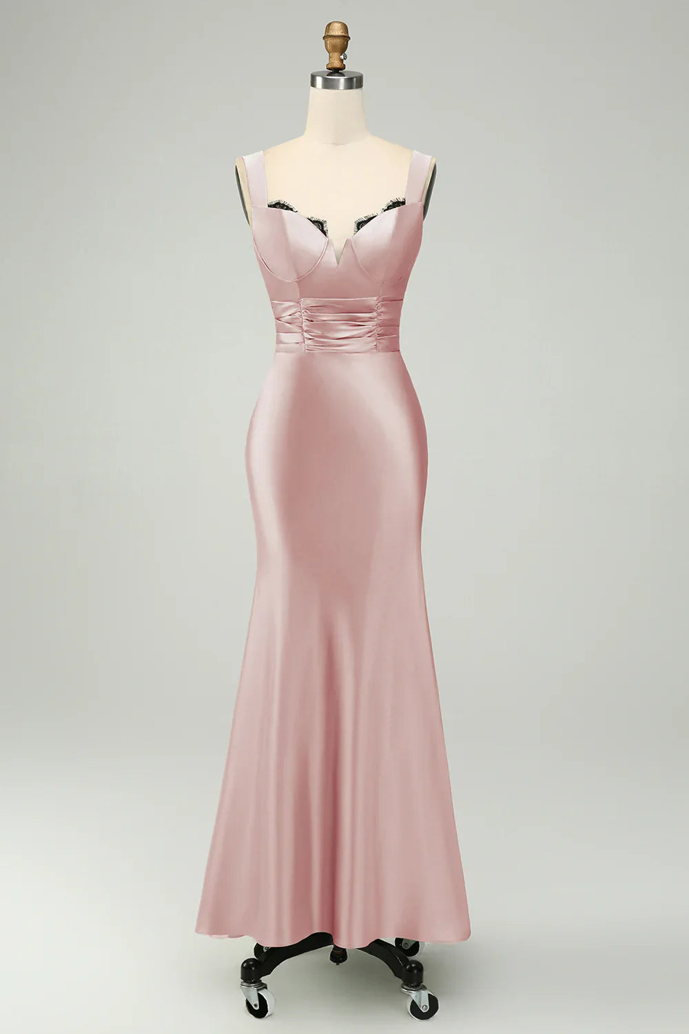 omberprom Elegant Mermaid Prom Dresses Asymmetrical Satin Bridesmaid Dress Green
