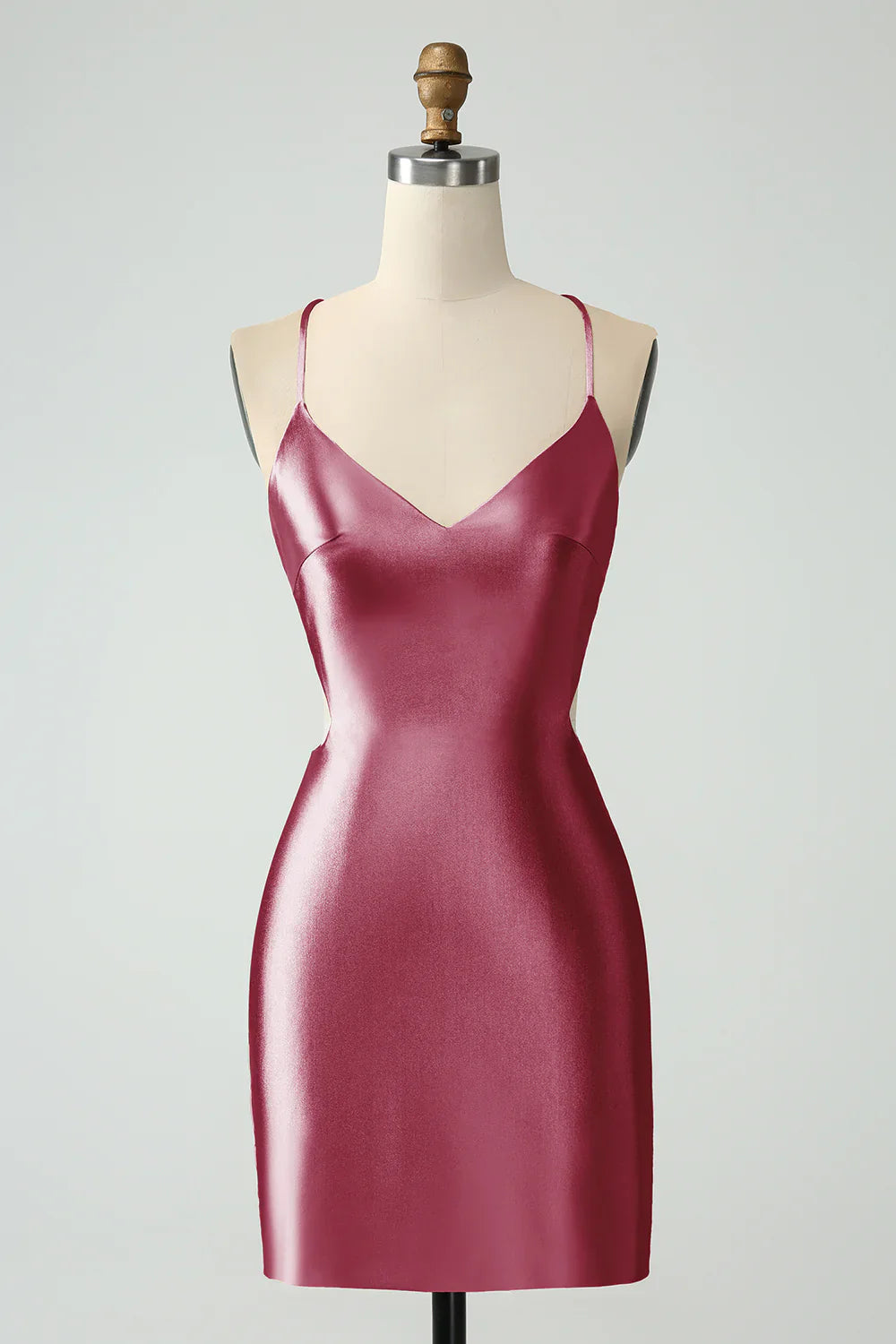 omberprom Short Homecoming Dress Bodycon Spaghetti Straps Lace-up Back Fashionable and Beautiful