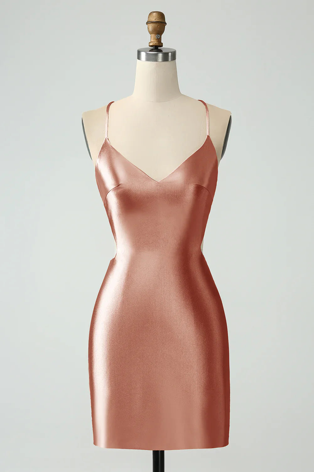 omberprom Short Homecoming Dress Bodycon Spaghetti Straps Lace-up Back Fashionable and Beautiful