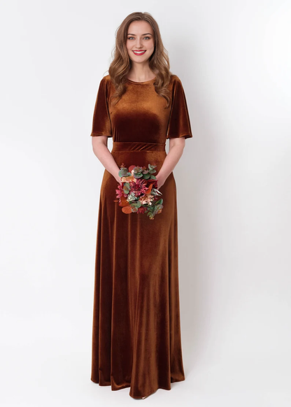 omberprom Fashionable and Beautiful Prom Dresses Velvet dress Velvet Bridesmaid Dress