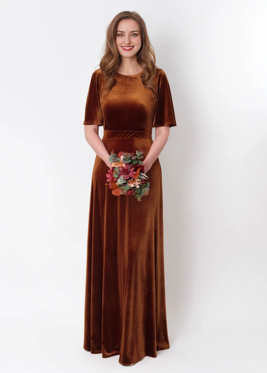 omberprom Fashionable and Beautiful Prom Dresses Velvet dress Velvet Bridesmaid Dress
