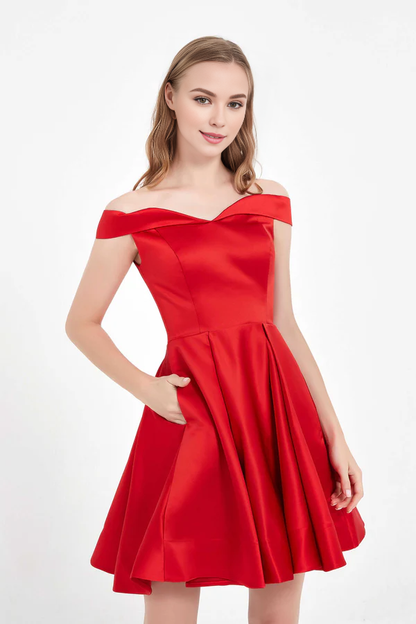 omberprom Elegant Short Prom Dresses Off the Shoulder Simple Homecoming Dresses Graduation Dress