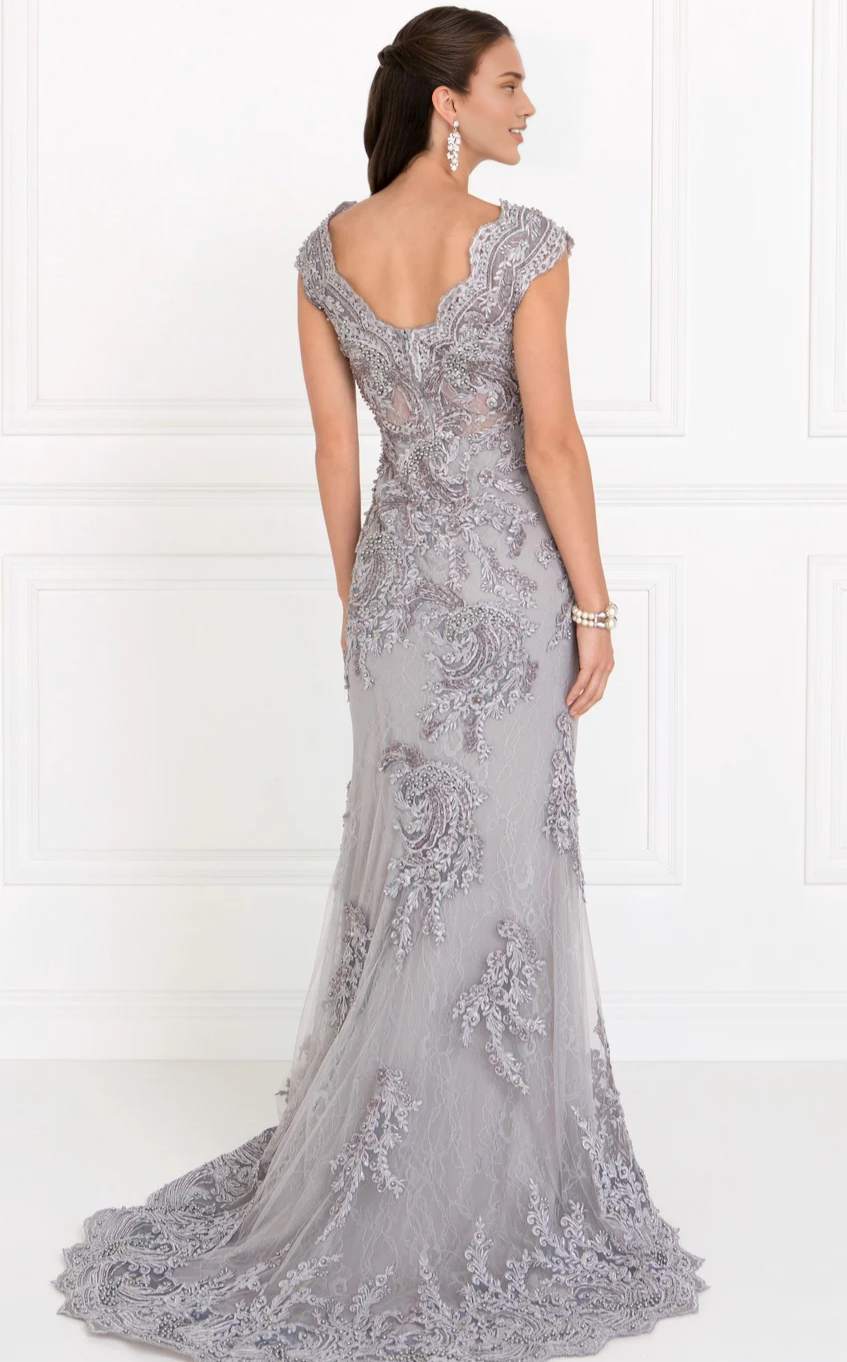 omberprom Elegant Evening Dress Cap Sleeve Lace Mermaid Gown Prom Dresses Mother of the Bride Dresses