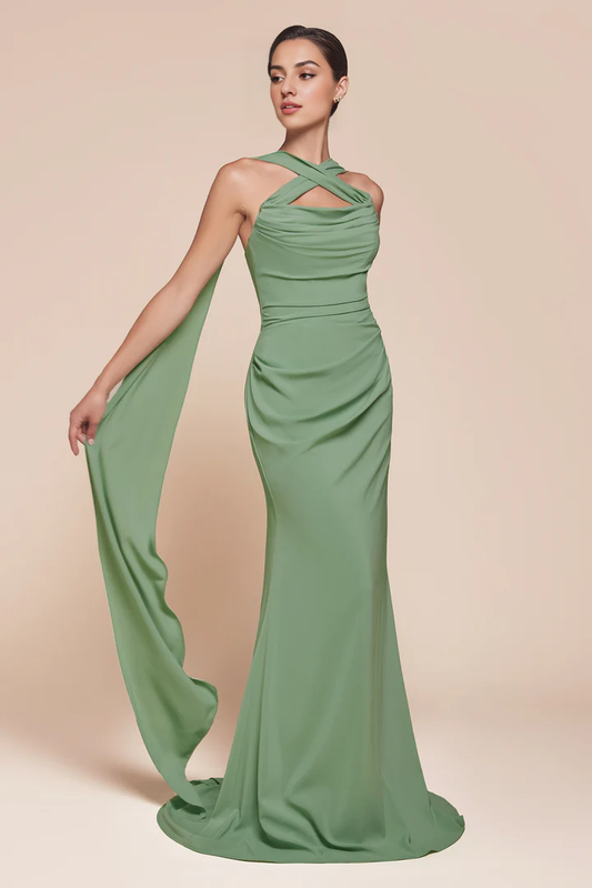 omberprom Elegant Dresses Gowns Evening Dresses Chiffon Fitted Convertible Gown Formal Dresses